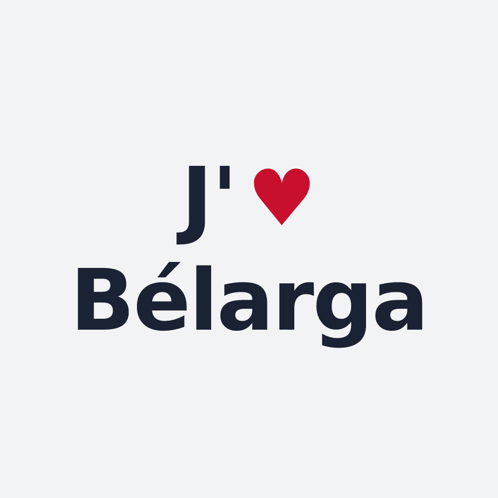 Poster personnalisé Bélarga — design J'aime Bélarga