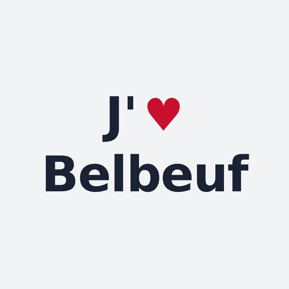Poster personnalisé Belbeuf — design J'aime Belbeuf