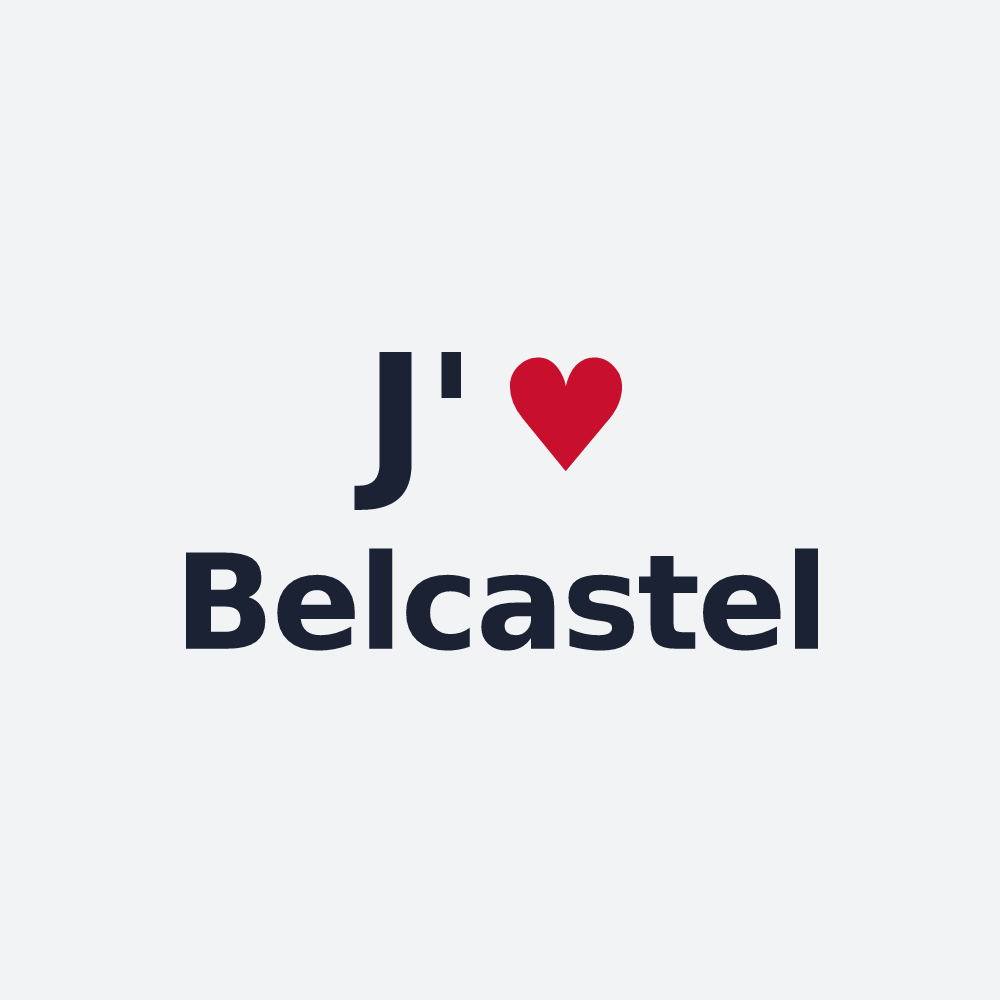 Poster personnalisé Belcastel — design J'aime Belcastel