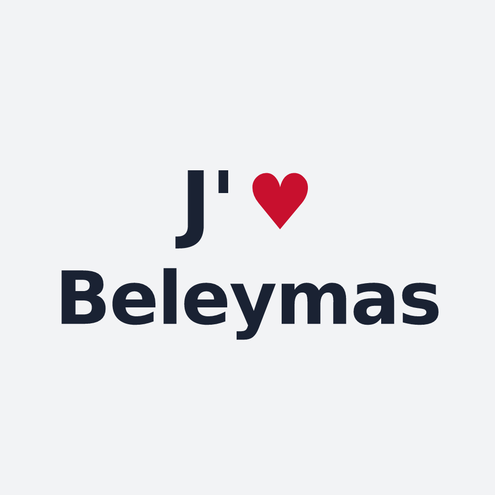 Poster personnalisé Beleymas — design « J'aime Beleymas » imprimé sur le poster