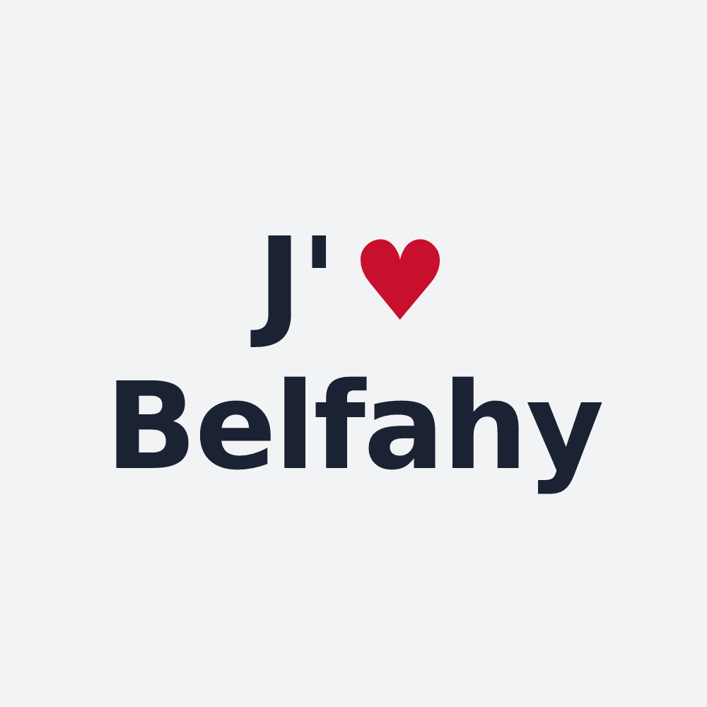 Poster personnalisé Belfahy — design J'aime Belfahy