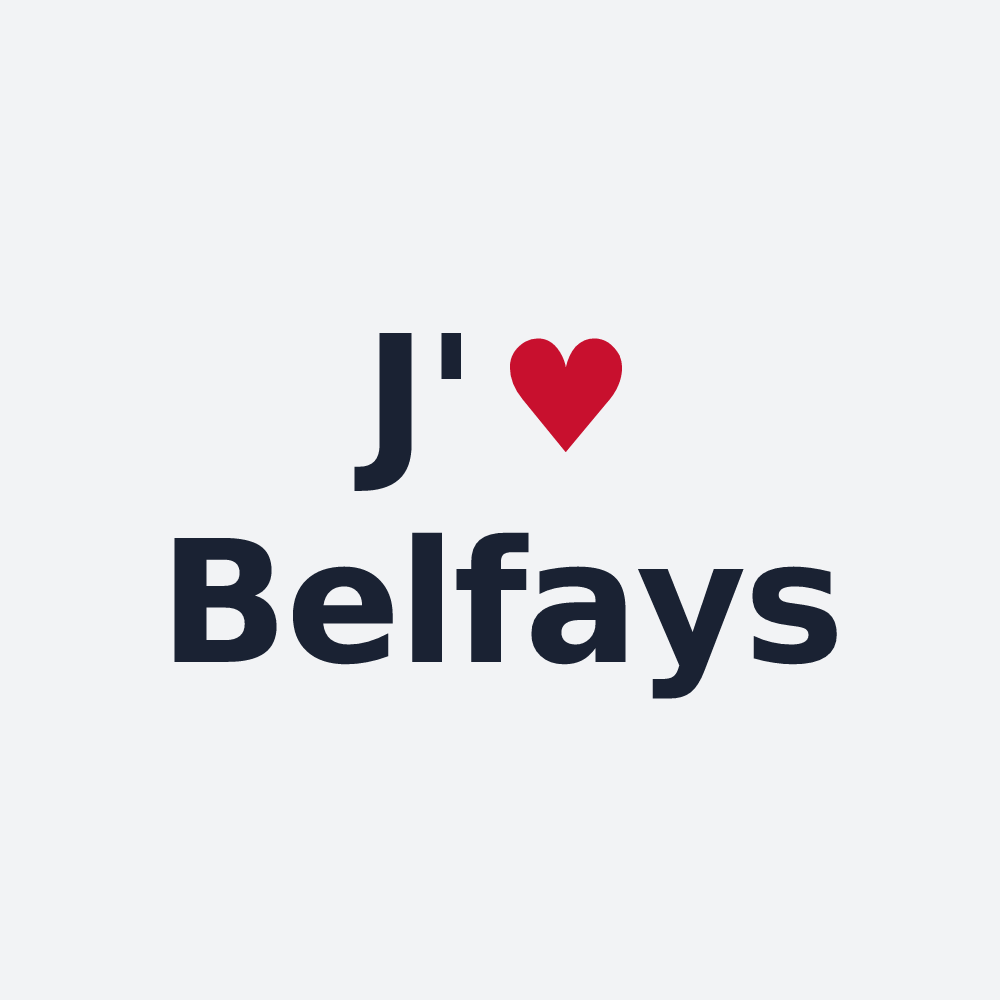 Poster personnalisé Belfays — design J'aime Belfays