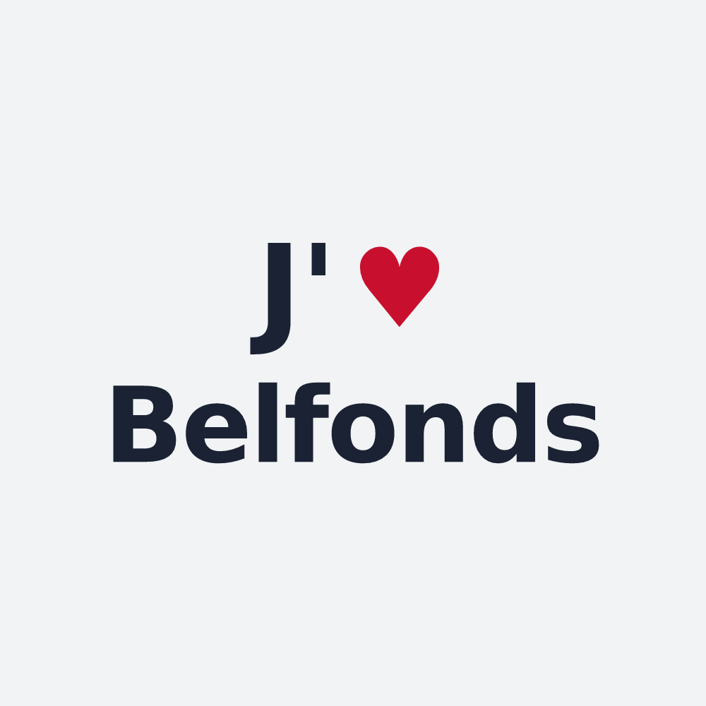 Poster personnalisé Belfonds — design J'aime Belfonds
