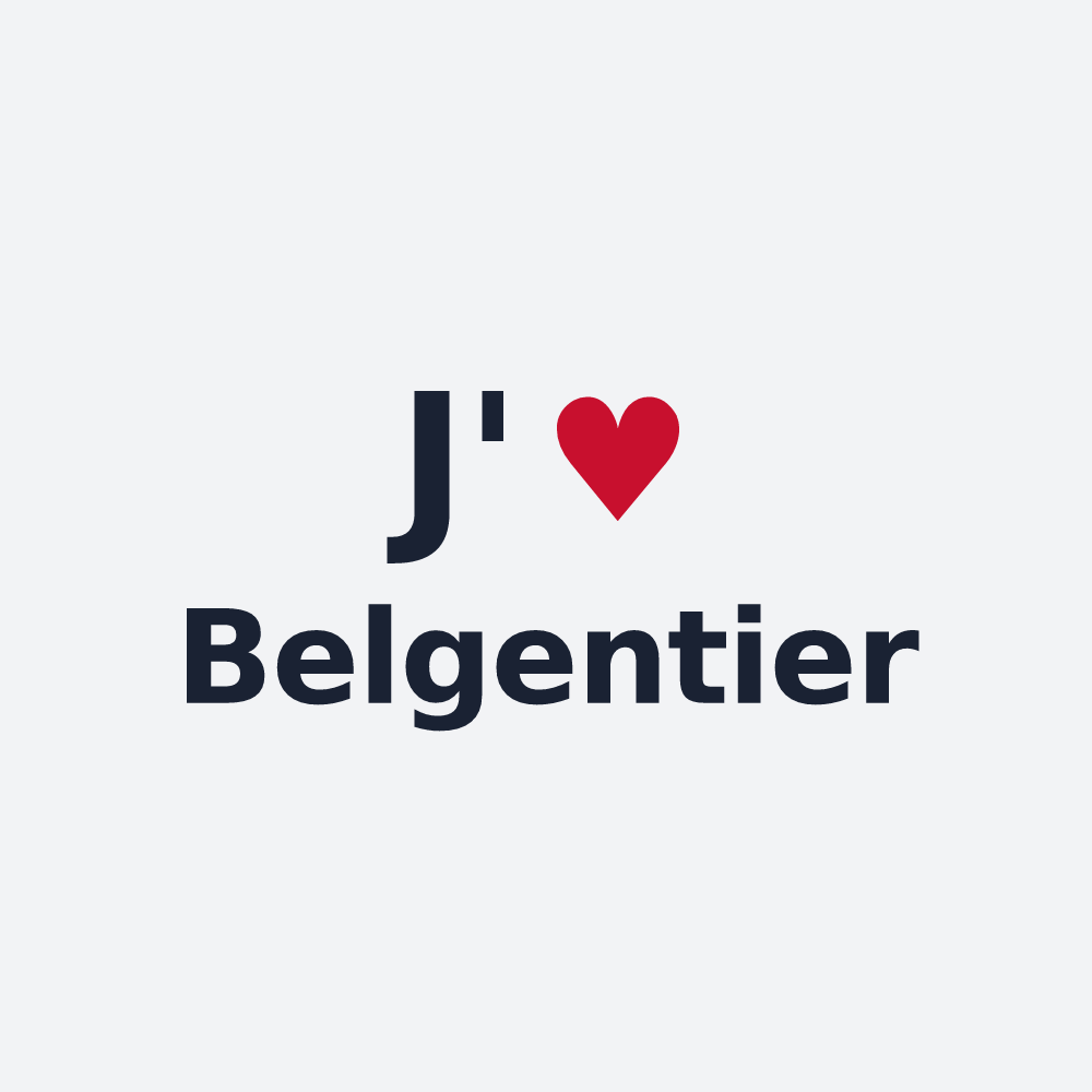 Poster personnalisé Belgentier — design « J'aime Belgentier » imprimé sur le poster