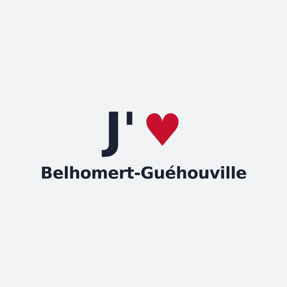 Poster personnalisé Belhomert-Guéhouville — design J'aime Belhomert-Guéhouville