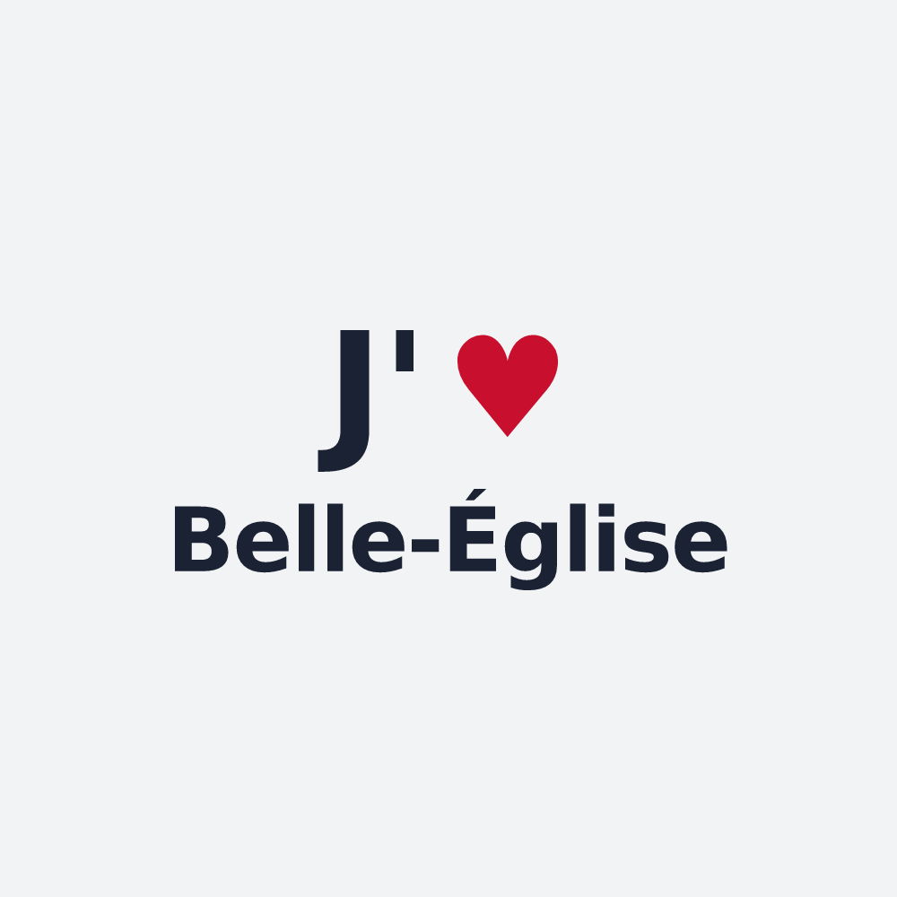 Poster personnalisé Belle-Église — design J'aime Belle-Église