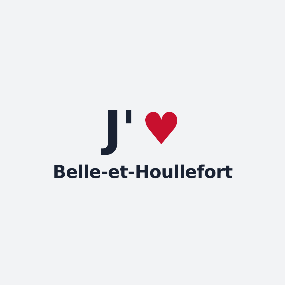 Poster personnalisé Belle-et-Houllefort — design J'aime Belle-et-Houllefort
