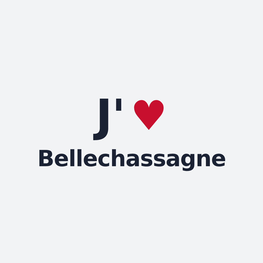 Poster personnalisé Bellechassagne — design J'aime Bellechassagne