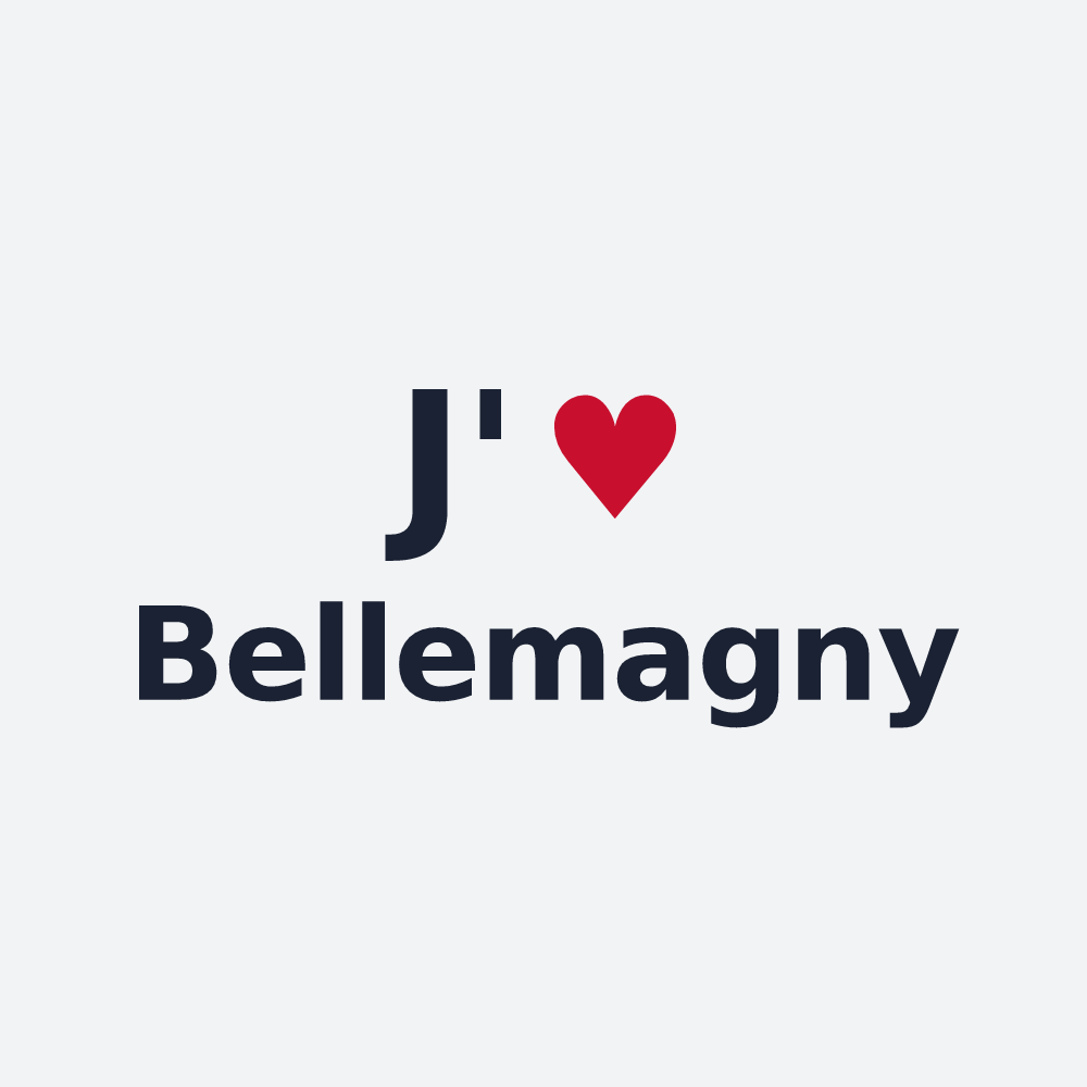 Poster personnalisé Bellemagny — design « J'aime Bellemagny » imprimé sur le poster