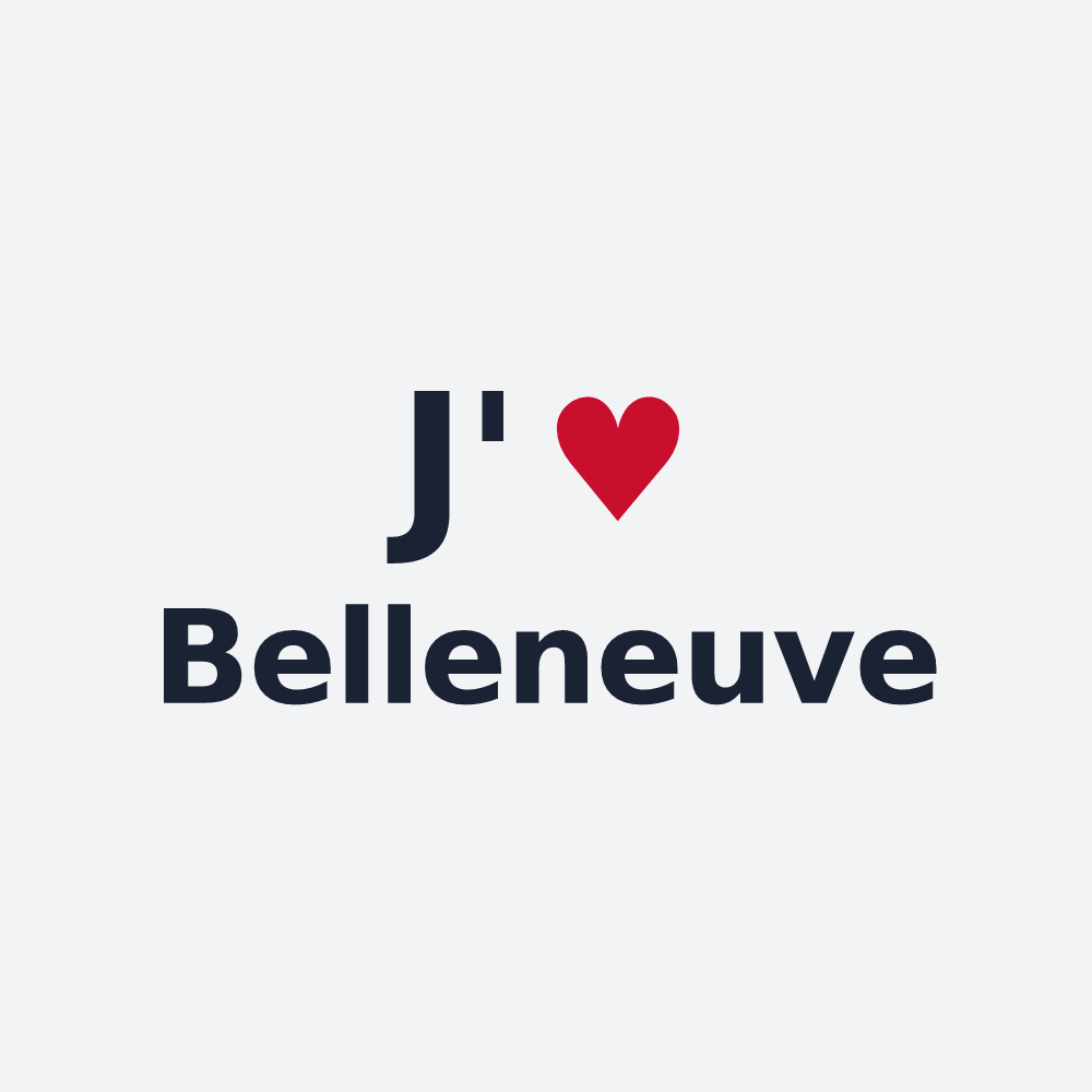 Poster personnalisé Belleneuve — design J'aime Belleneuve