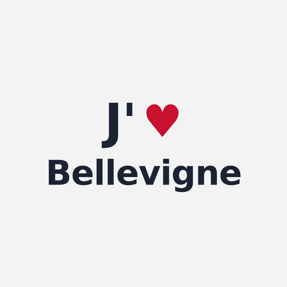 Poster personnalisé Bellevigne — design « J'aime Bellevigne » imprimé sur le poster