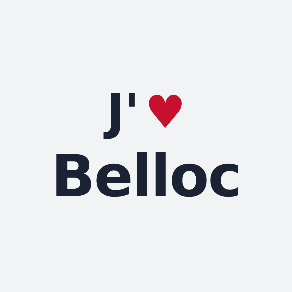 Poster personnalisé Belloc — design J'aime Belloc