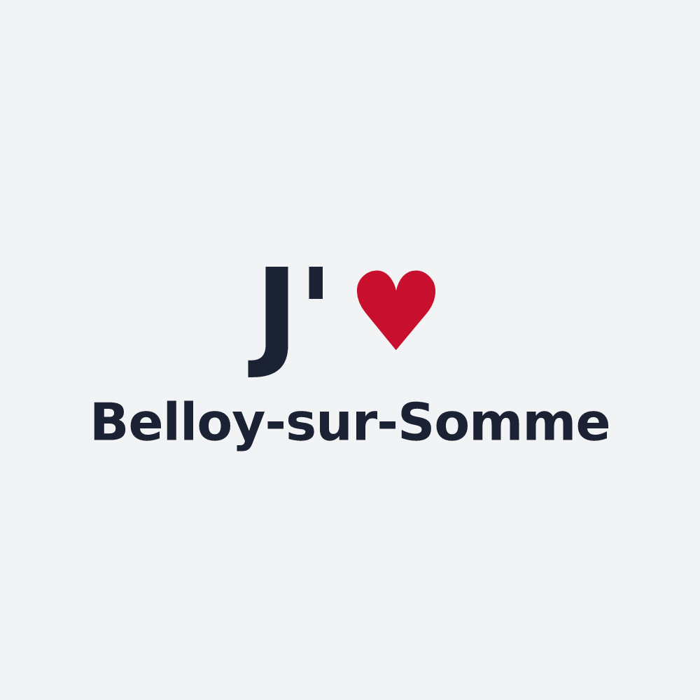 Poster personnalisé Belloy-sur-Somme — design J'aime Belloy-sur-Somme
