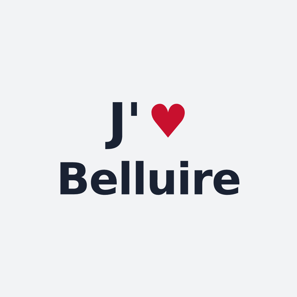 Poster personnalisé Belluire — design J'aime Belluire