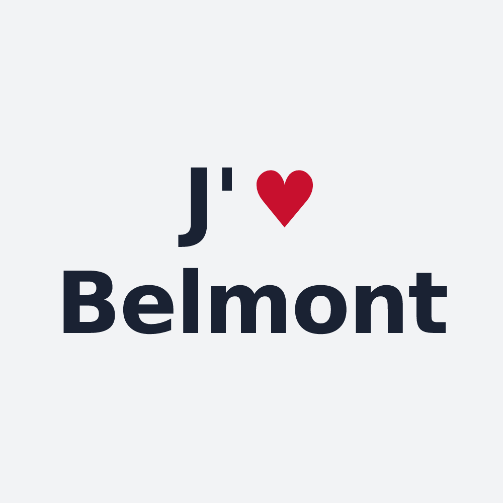 Poster personnalisé Belmont — design J'aime Belmont