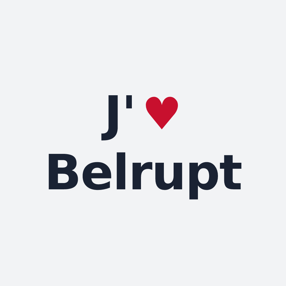 Poster personnalisé Belrupt — design J'aime Belrupt