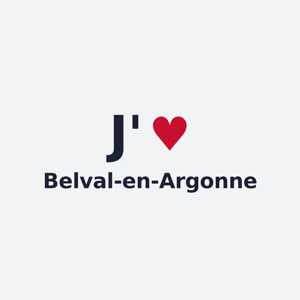 Poster personnalisé Belval-en-Argonne — design J'aime Belval-en-Argonne