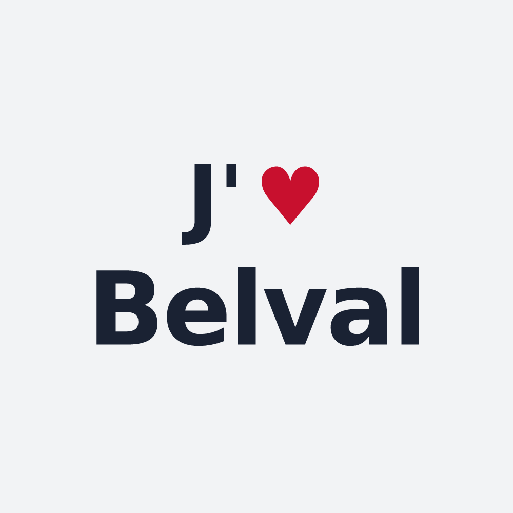 Poster personnalisé Belval — design J'aime Belval