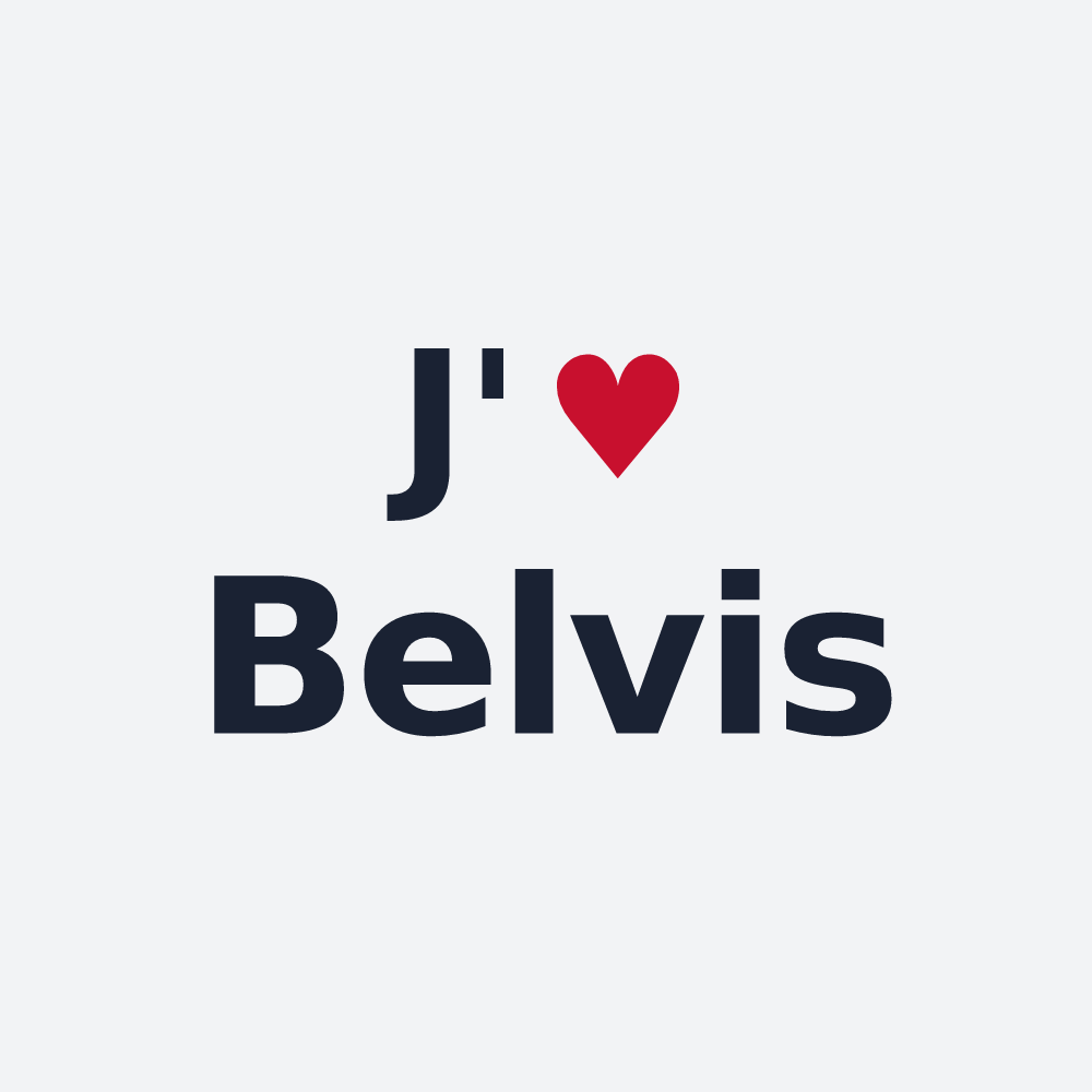 Poster personnalisé Belvis — design J'aime Belvis