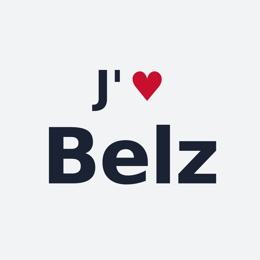 Poster personnalisé Belz — design J'aime Belz