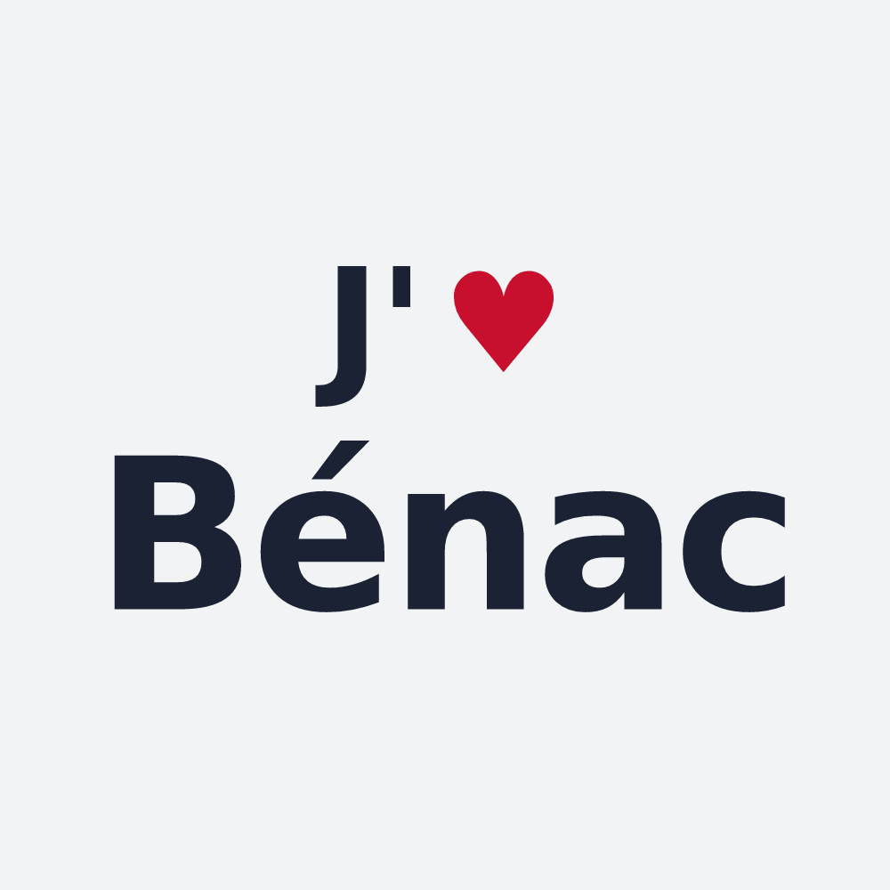 Poster personnalisé Bénac — design J'aime Bénac