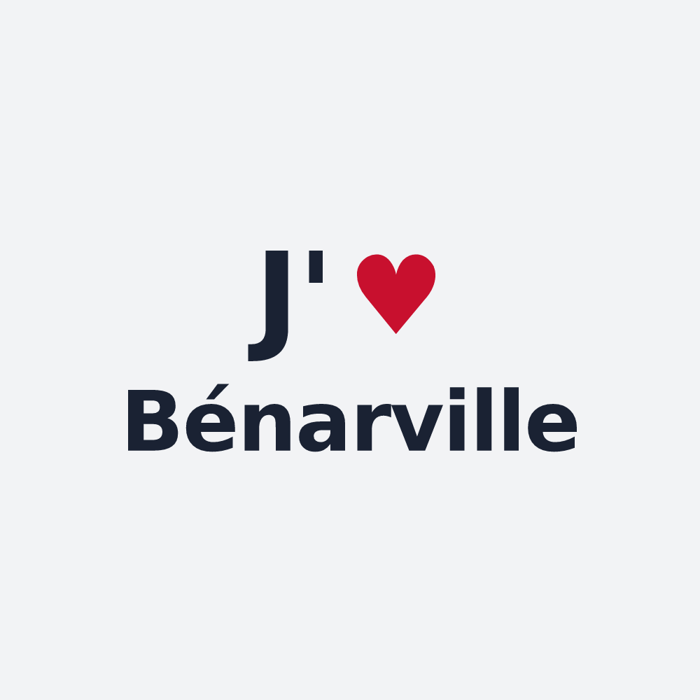 Poster personnalisé Bénarville — design J'aime Bénarville