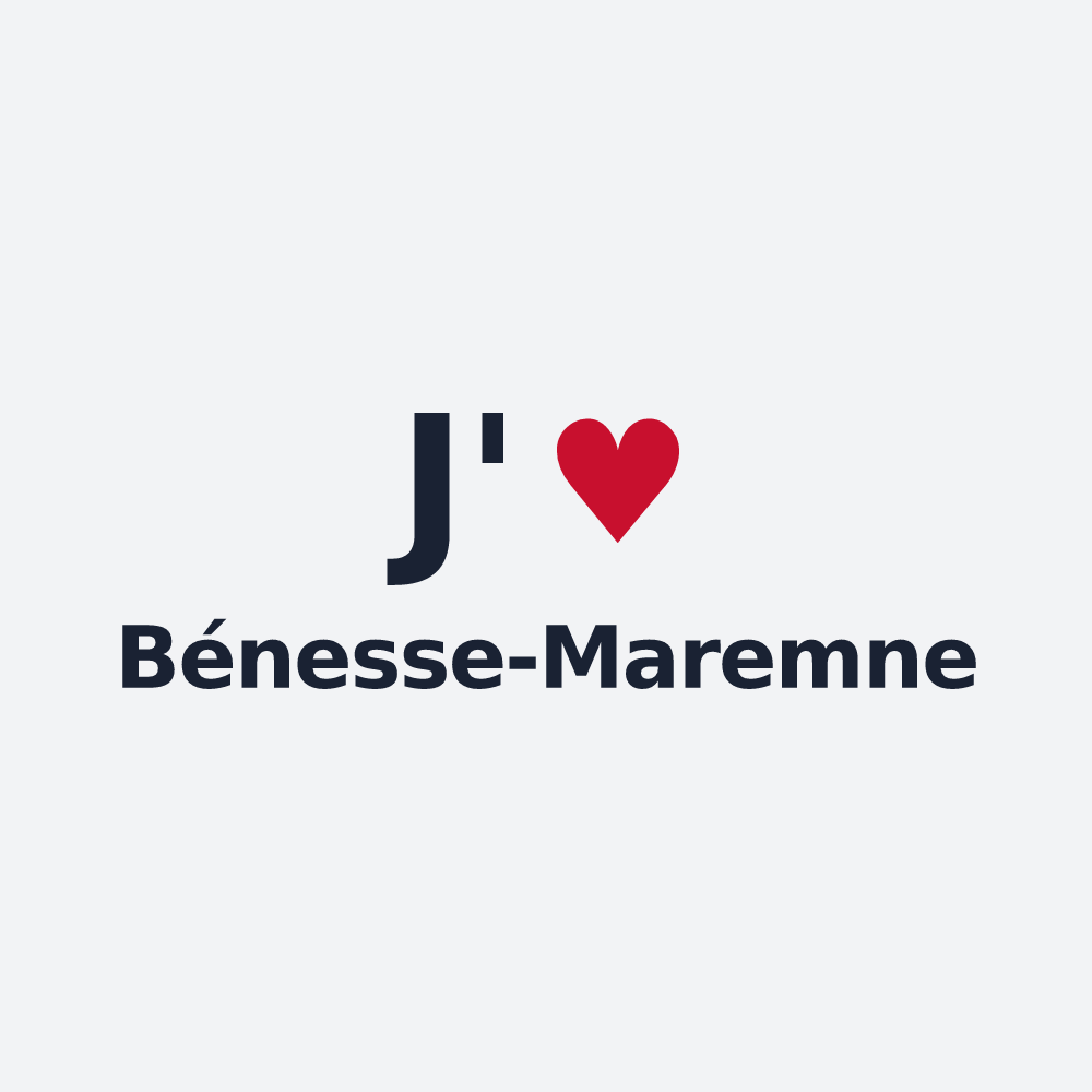 Poster personnalisé Bénesse-Maremne — design J'aime Bénesse-Maremne