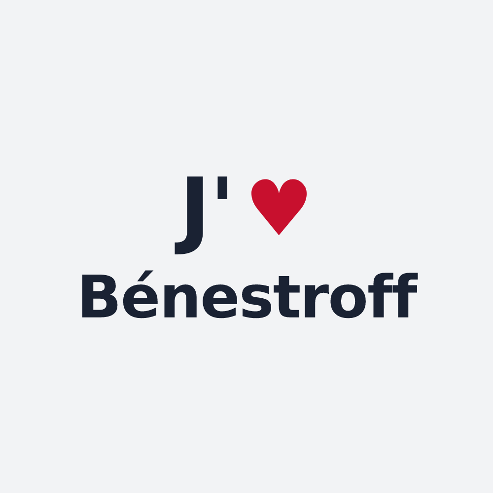Poster personnalisé Bénestroff — design J'aime Bénestroff
