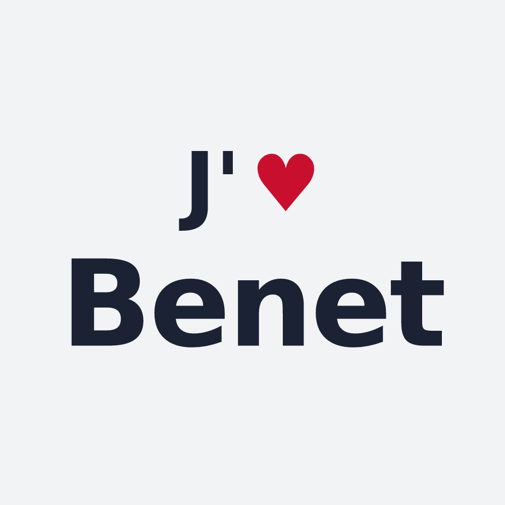 Poster personnalisé Benet — design J'aime Benet