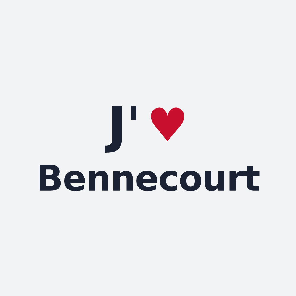 Poster personnalisé Bennecourt — design J'aime Bennecourt