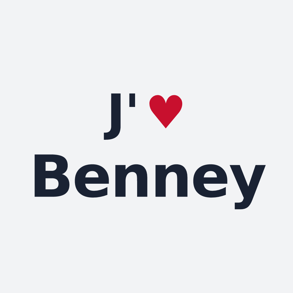 Poster personnalisé Benney — design J'aime Benney