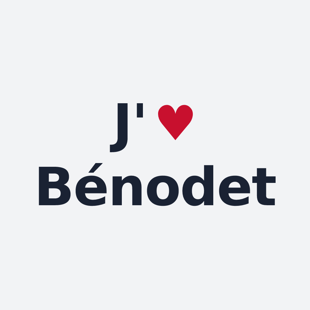 Poster personnalisé Bénodet — design « J'aime Bénodet » imprimé sur le poster