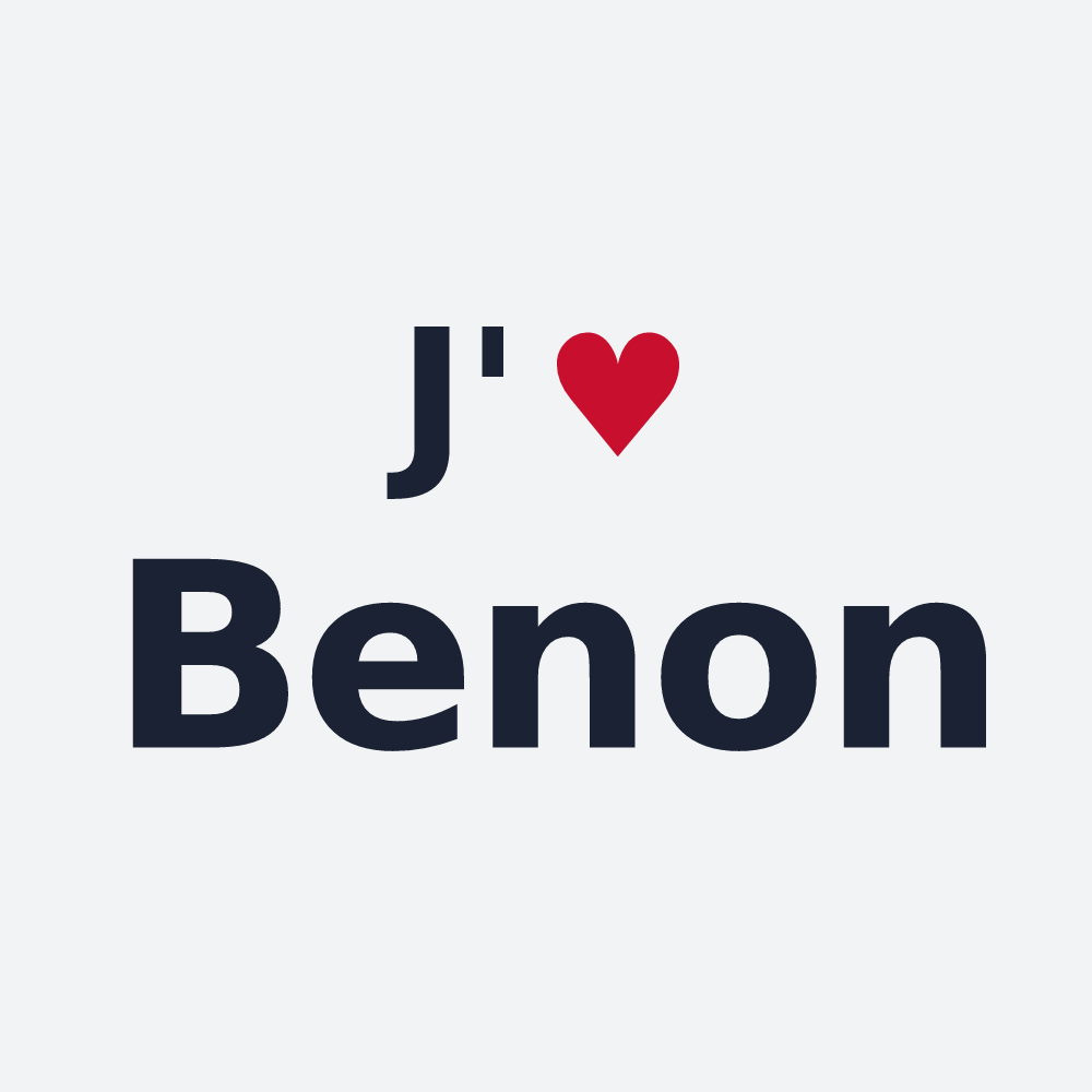 Poster personnalisé Benon — design J'aime Benon
