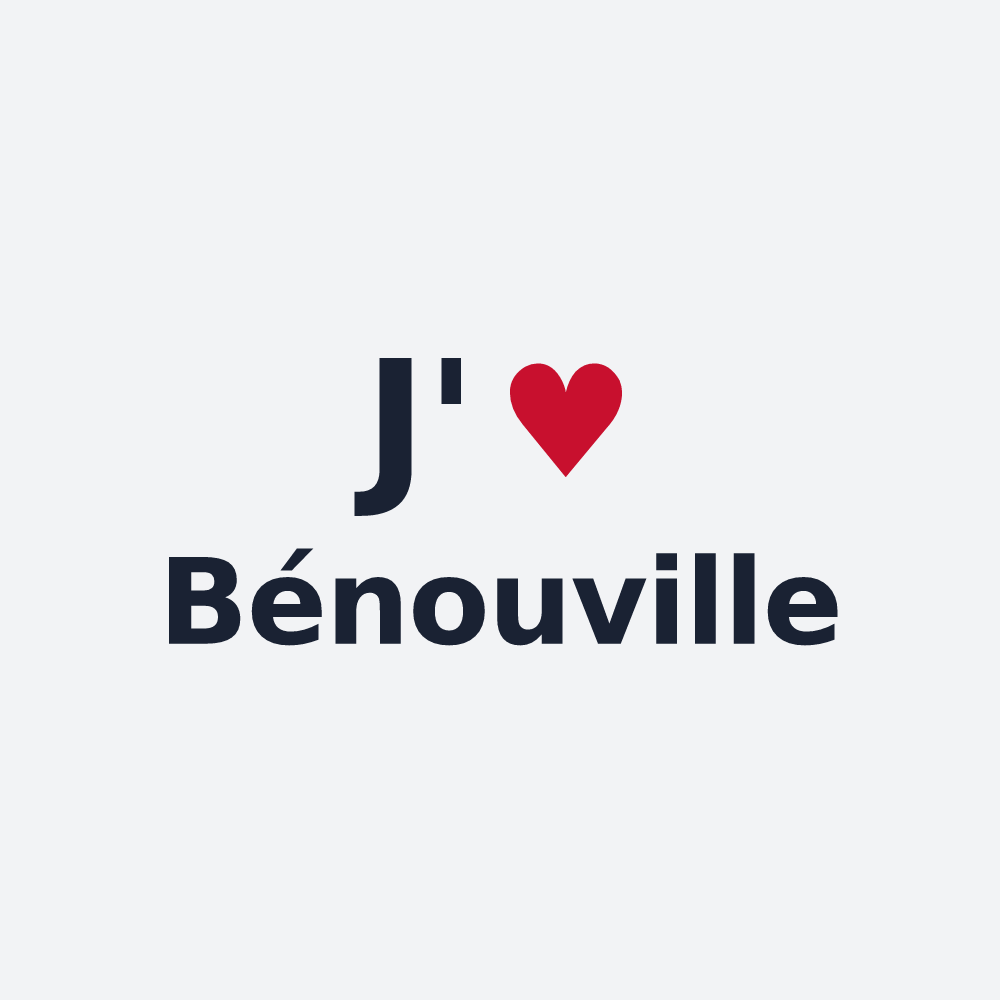 Poster personnalisé Bénouville — design « J'aime Bénouville » imprimé sur le poster
