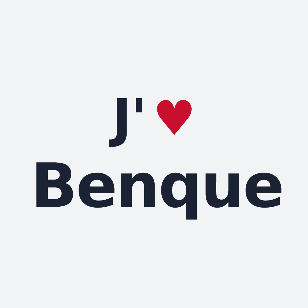 Poster personnalisé Benque — design J'aime Benque