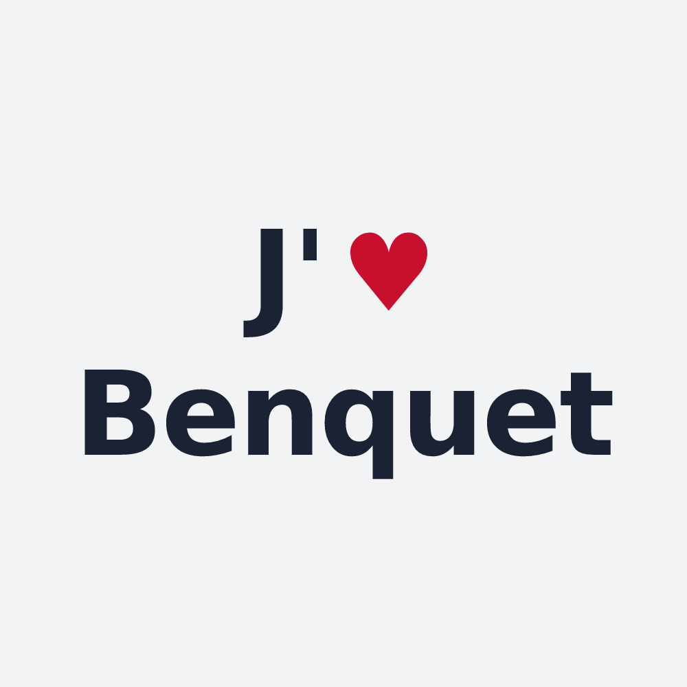 Poster personnalisé Benquet — design J'aime Benquet