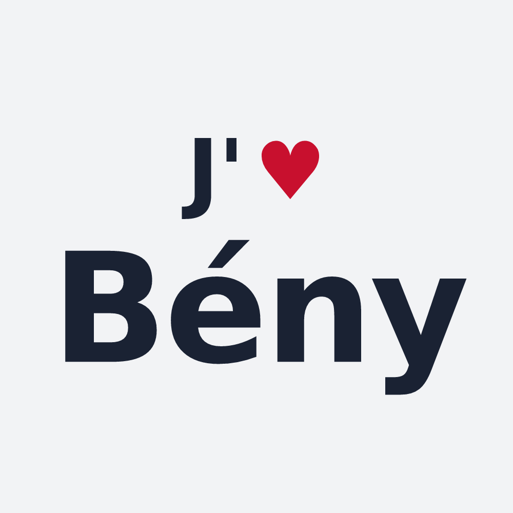 Poster personnalisé Bény — design « J'aime Bény » imprimé sur le poster