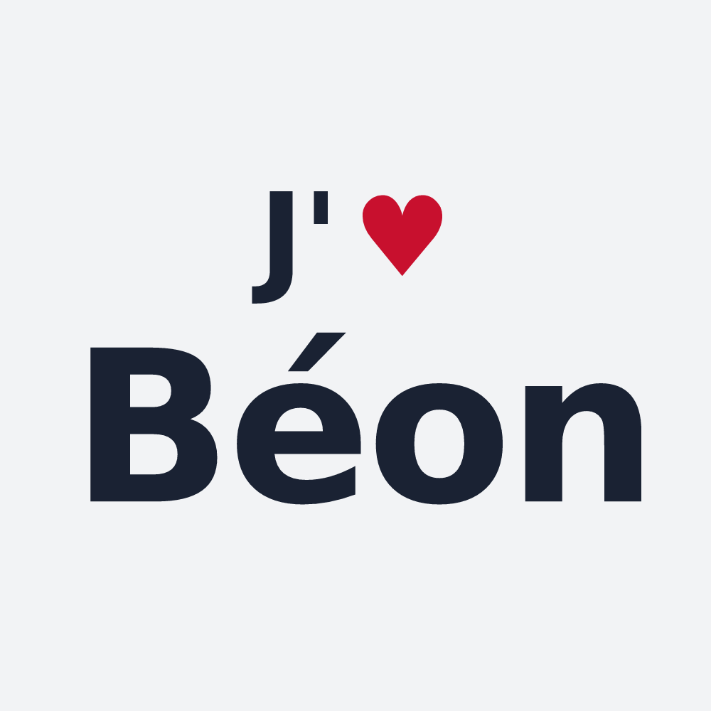 Poster personnalisé Béon — design J'aime Béon