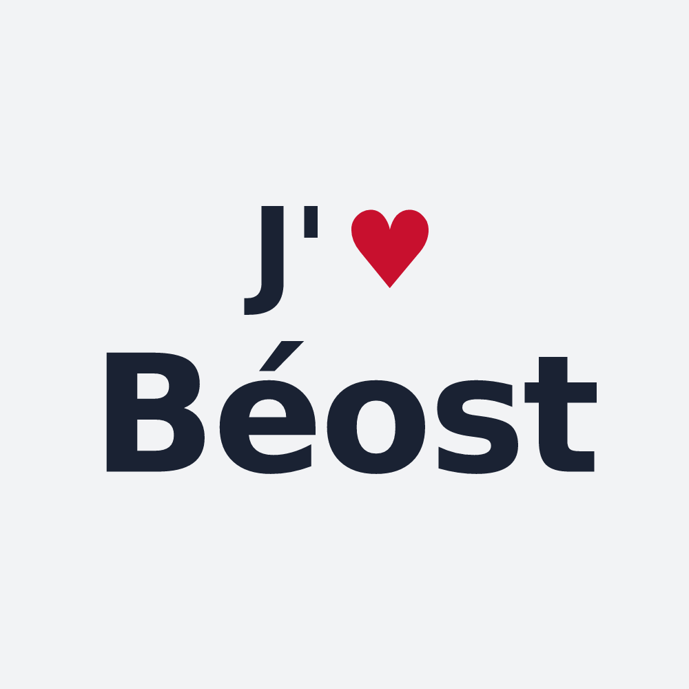 Poster personnalisé Béost — design J'aime Béost