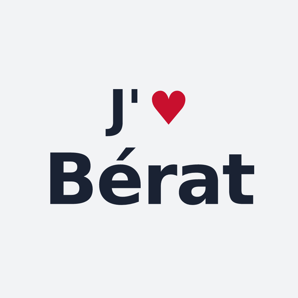 Poster personnalisé Bérat — design J'aime Bérat