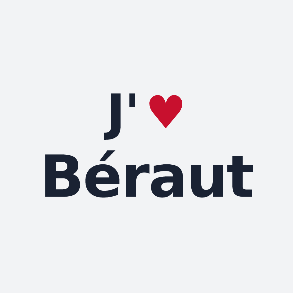 Poster personnalisé Béraut — design J'aime Béraut