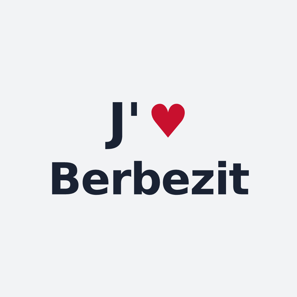 Poster personnalisé Berbezit — design J'aime Berbezit