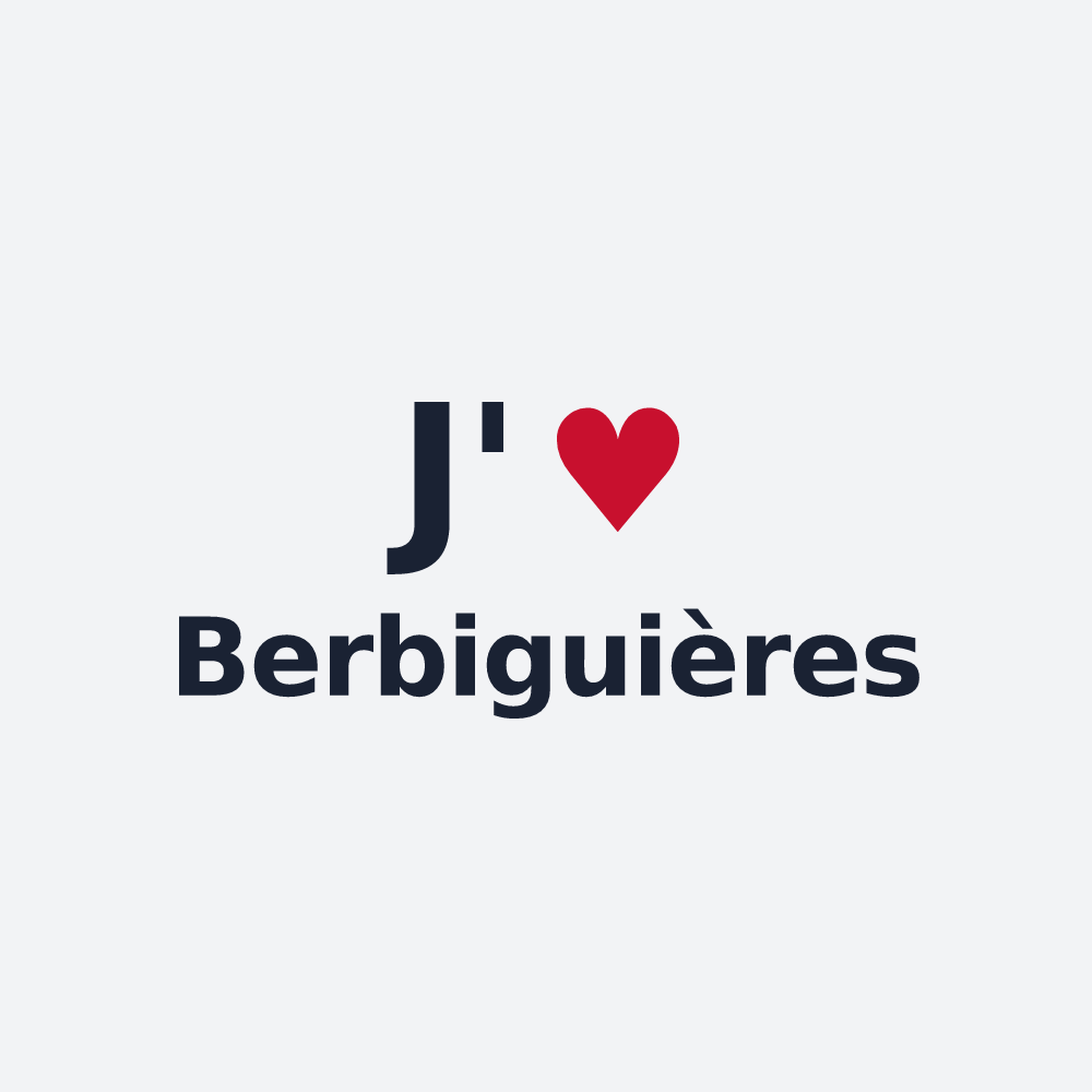 Poster personnalisé Berbiguières — design J'aime Berbiguières