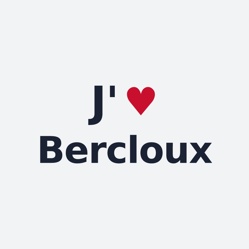 Poster personnalisé Bercloux — design J'aime Bercloux