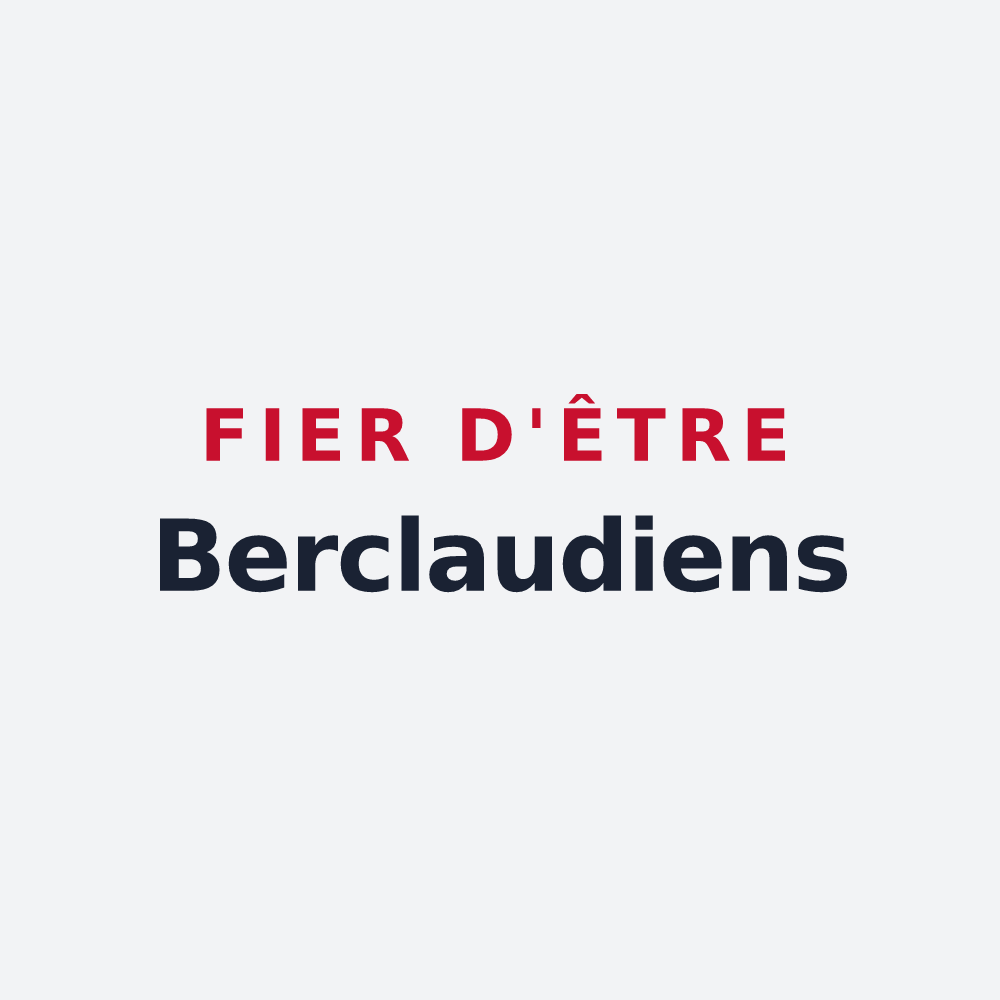 Poster « Fier d'être Berclaudiens » — design pour Bercloux