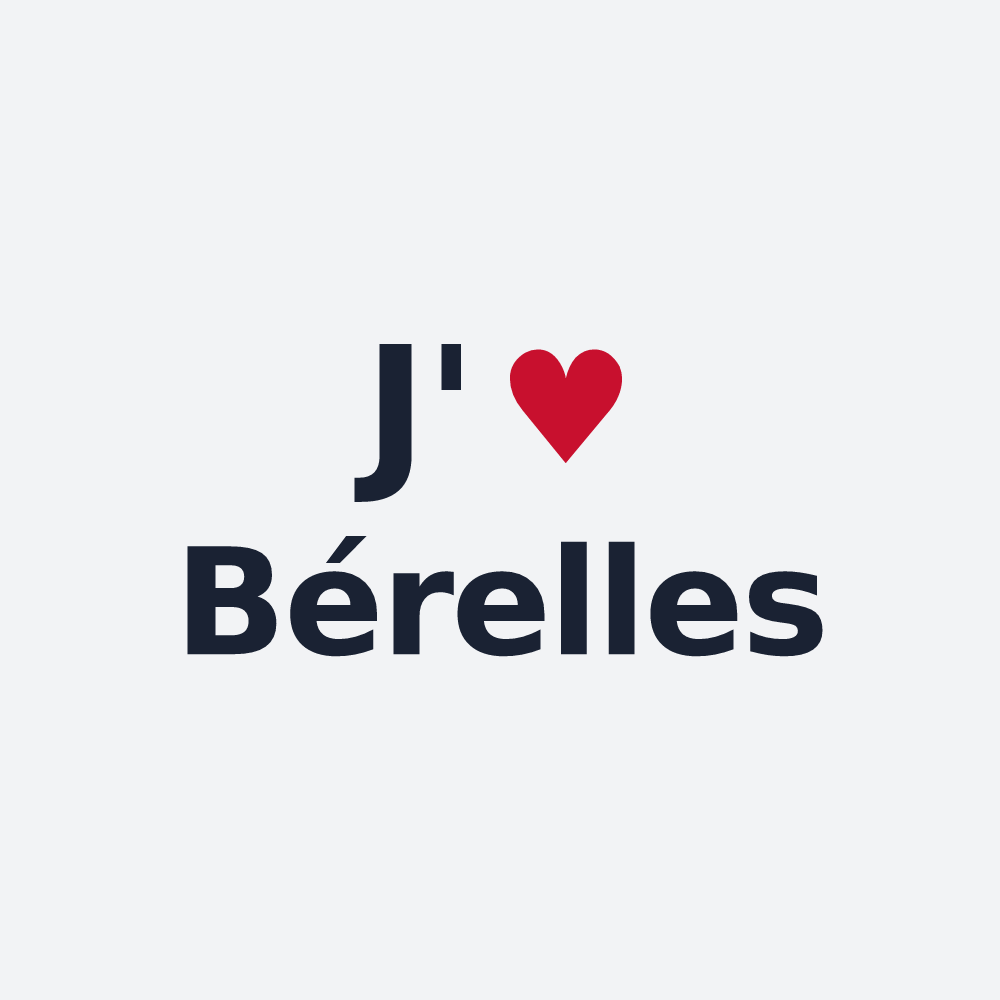 Poster personnalisé Bérelles — design « J'aime Bérelles » imprimé sur le poster