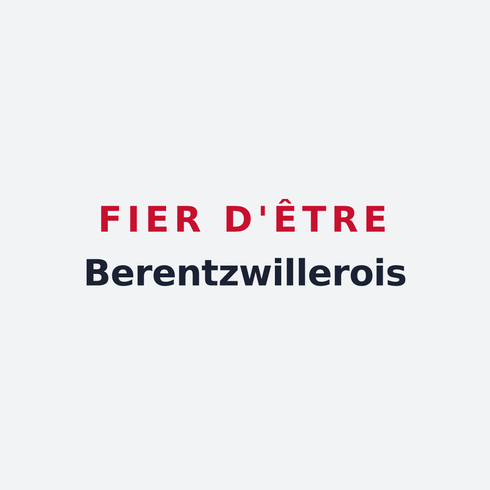 Poster « Fier d'être Berentzwillerois » — design pour Berentzwiller