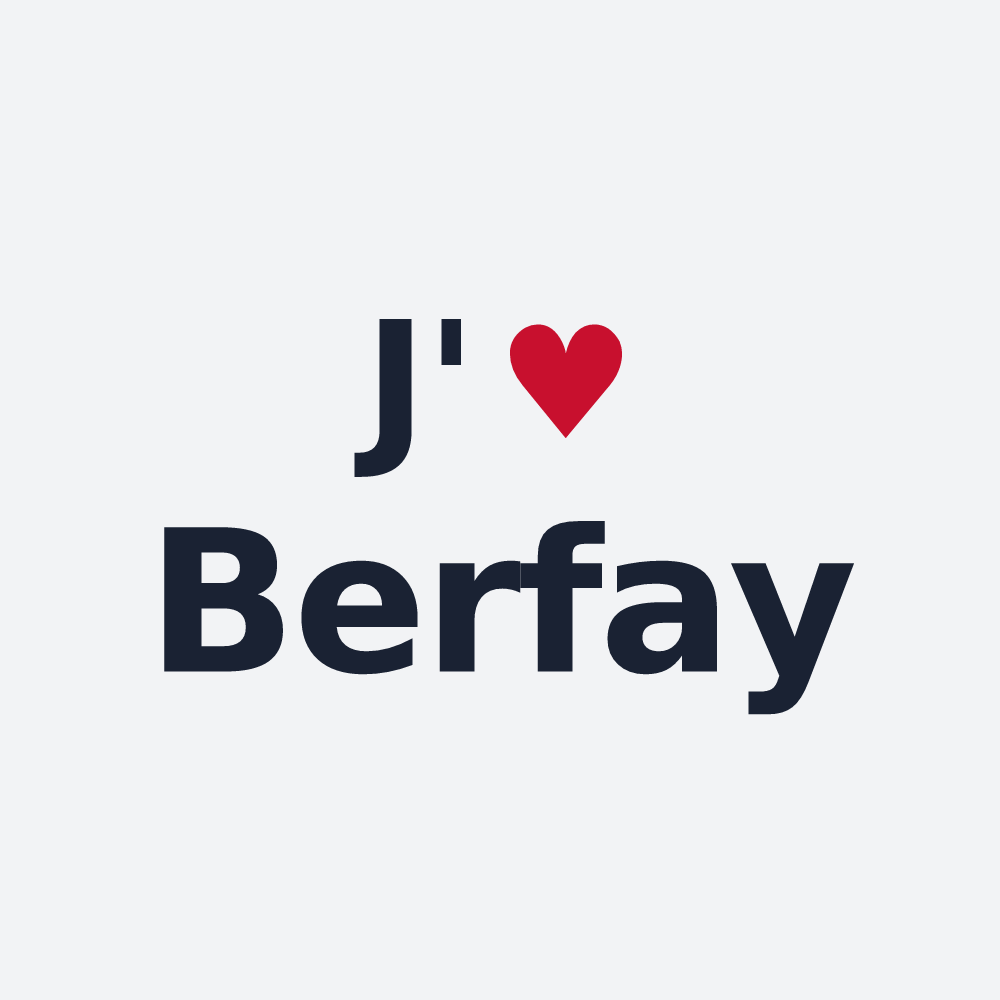 Poster personnalisé Berfay — design J'aime Berfay