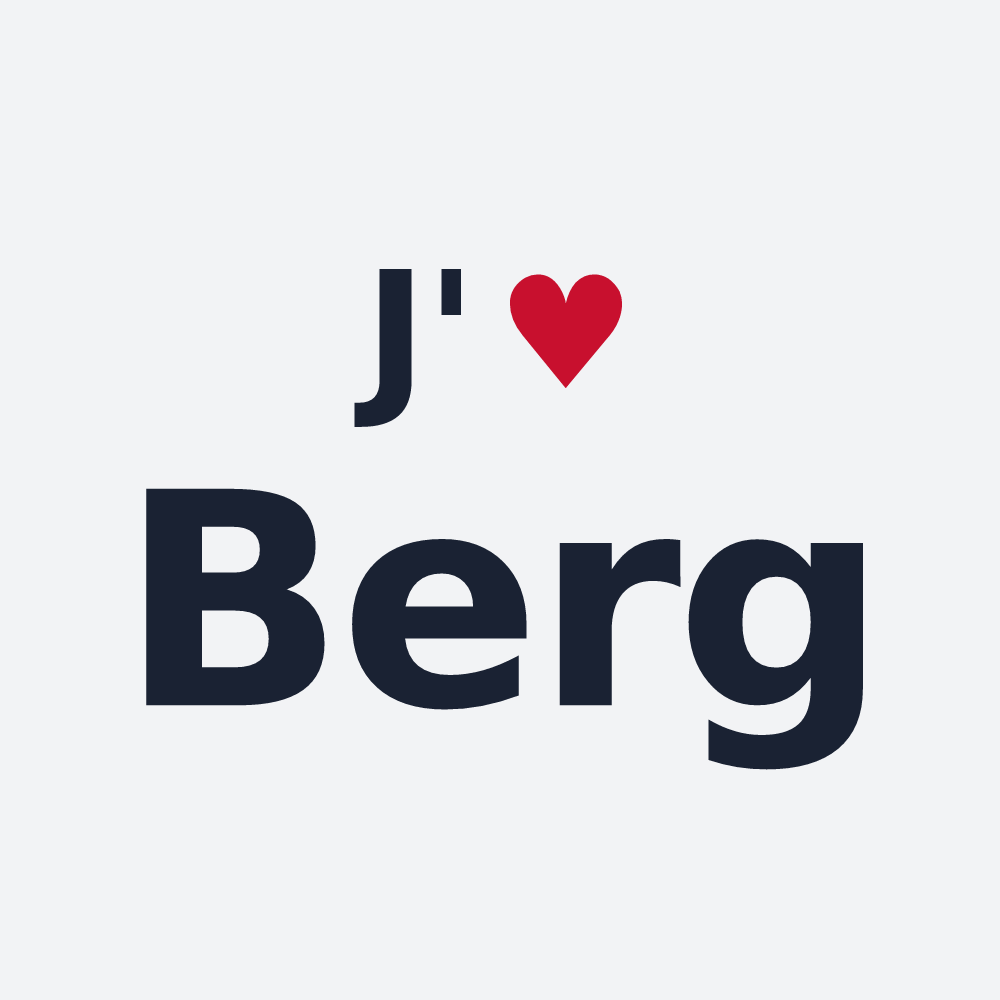 Poster personnalisé Berg — design J'aime Berg