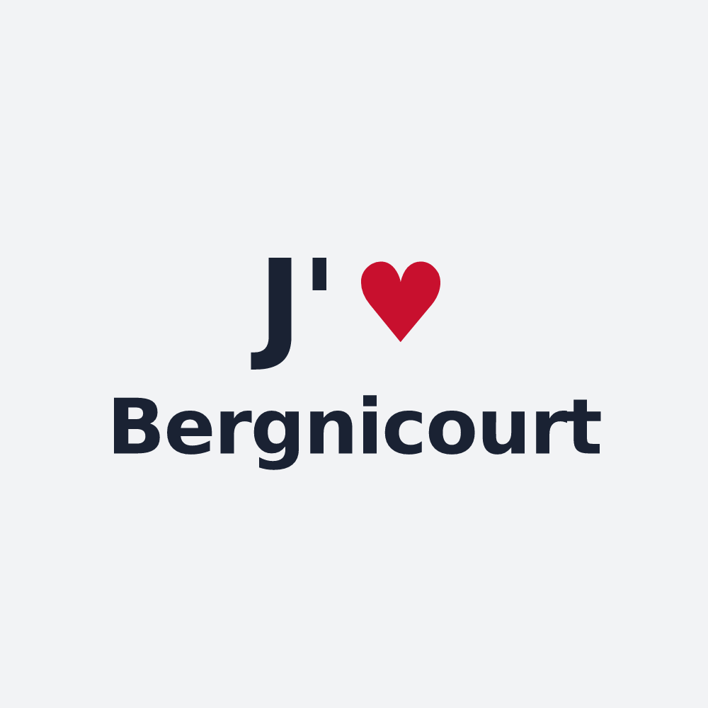 Poster personnalisé Bergnicourt — design J'aime Bergnicourt